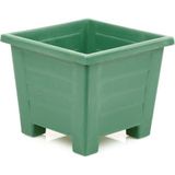 Omnipazar SY-5848 Dekoratif Plastik Kare Ayaklı Saksı 30 Litre No 5 - Yeşil