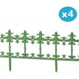 Omnipazar SY-5990 Klasik Plastik Bahçe Çiti 86X38 cm 4'lü Set - 86 x 38 cm - Yeşil