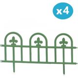 Omnipazar SY-5992 Estate Plastik Bahçe Çiti 60X32 cm 4'lü Set - 60 x 32 cm