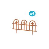 Omnipazar Sy-5992 Estate Plastik Bahçe Çiti 60X32 Cm 4'Lü Set