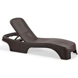 Omnipazar SY2536 Kahve Rengi Brezza Royal Rattan Lüks Şezlong