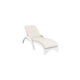 Omnipazar Trk-860 Siesta Fiji Bej Minderli Rattan Desenli Ayarlanabilir Lüks Şezlong