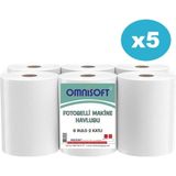 Omnisoft 21 cm 30 Rulo Fotoselli Hareketli Kağıt Havlu 5 Koli 2 Katlı Kokusuz Kullanım İçin Uygun