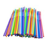 Omnisoft Karışık Renkli Körüklü Frozan Pipet 50'li Paket Çok Renkli