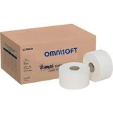 Omnisoft Mini Cimri İçten Çekmeli Tuvalet Kağıdı 12 Rulo 2 Katlı 4 kg Ekstra Yumuşak Kalite - Beyaz