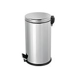 Omnisoft Plx3700-312 Krom Pedallı Paslanmaz Çöp Kovası 12 Lt Gri
