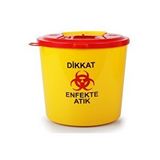 Omnisoft Tıbbi Atık Plastik Çöp Kovası 10 Lt Sarı