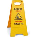Omnisoft Uctm KZ101 Temizlik Var Uyarı Levhası - Sarı - Siyah