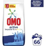 Omo Active 10 kg Toz Çamaşır Deterjanı 60 Yıkama Beyazlar ve Renkliler İçin Leke Çıkarma Gücü