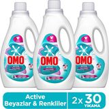Omo Active Cold Power Beyazlar ve Renkliler Için Sıvı Deterjan 1500 ml X3 - 1,5 lt