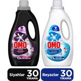 Omo Active Cold Power Siyahlar Sıvı Deterjan 1500 ml X1 + Omo Beyazlar Sıvı Deterjan 1500 ml X1 - 1,5 lt