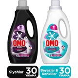 Omo Active Cold Power Siyahlar Sıvı Deterjan 1500 ml X1 + Omo Beyazlar ve Renkliler Sıvı 1500 ml X1 - 1,5 lt