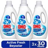 Omo Active Fresh Cold Power 1500 ml x 3 Sıvı Deterjan Beyazlar İçin Düşük Sıcaklıkta Etkili - 1,5 lt