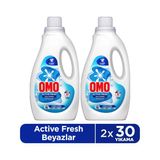 Omo Active Fresh Cold Power Beyazlar Için Sıvı Deterjan 1500 Ml X 2