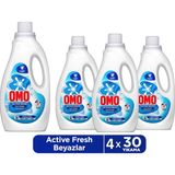 Omo Active Fresh Cold Power Beyazlar Için Sıvı Deterjan 1500 ml x 4 Adet - 6 lt