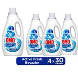 Omo Active Fresh Cold Power Beyazlar Için Sıvı Deterjan 1500 Ml X 4