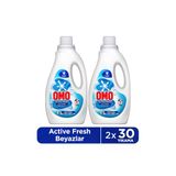 Omo Active Fresh Cold Power Beyazlar İçin Sıvı Deterjan 1500 Ml X2
