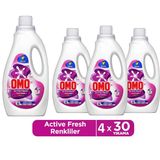 Omo Active Fresh Cold Power Renkliler Için Sıvı Deterjan 1500 Ml X 4