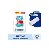 Omo Active Toz Çamaşır Deterjanı Beyazlar Ve Renkliler 9 Kg X1 Havlu Hediye