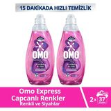 Omo Express Fresh Capcanlı Renkler Renkli & Siyahlar Sıvı Çamaşır Deterjanı 1480 ml x 2 Adet - 1,48 lt