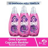 Omo Express Fresh Capcanlı Renkler Renkli & Siyahlar Sıvı Çamaşır Deterjanı 1480 ml x 3 Adet - 1,48 lt
