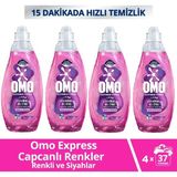 Omo Express Fresh Capcanlı Renkler Renkli & Siyahlar Sıvı Çamaşır Deterjanı 1480 ml x 4 Adet - 1,48 lt