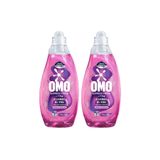 Omo Express Fresh Sıvı Çamaşır Deterjanı, Renkli ve Siyah Giysiler için, 1480 ml, 2'li Paket