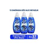 Omo Express Fresh Ultra Beyaz Sıvı Çamaşır Deterjanı 1480 ml X3