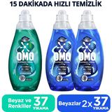 Omo Express Fresh Ultra Beyaz Sıvı Deterjan 1480 ml X2 Kötü Koku Karşıtı Beyaz ve Renkliler X1 - 1,48 lt