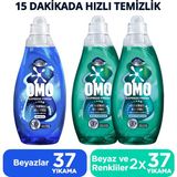 Omo Express Fresh Ultra Beyaz Sıvı Deterjan 1480ML X1 Kötü Koku Karşıtı Beyaz ve Renkliler X2 - 1,48 lt
