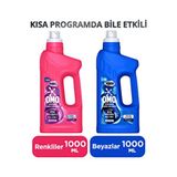Omo Express Leke Çıkarıcı Renkliler 1000 ml X1 + Express Leke Çıkarıcı Beyazlar 1000 ml X1 - 1 lt