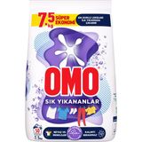 Omo Matik Toz Çamaşır Deterjanı Sık Yıkananlar Beyaz ve Renkliler Için 7.5 kg 50 Yıkama - 7,5 kg