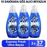 Omo Sıvı Çamaşır Deterjanı 1480 ml Kötü Koku Karşıtı Beyaz ve Renkliler 3×37 Yıkama Özelliğiyle - 1,48 lt
