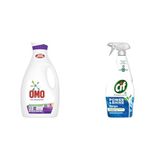 Omo Sıvı Çamaşır Deterjanı Sık Yıkanan Çamaşırlar İçin, 2470 ml, 38 Yıkama, 1 Adet(1) Cif Power Shine Cleanboost Sprey Temizleyici Banyo İçin Temizleyici ve Kireç Çözücü 750 ML(2)