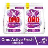 Omo Toz Çamaşır Deterjanı Active Fresh Renkliler Için 5.5 kg 36 X2 - 5,5 kg