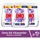 Omo Toz Çamaşır Deterjanı Sık Yıkananlar Zorlu Lekeleri Ilk Yıkamada Çıkarır 5 kg X3