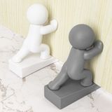 Omoojee Sevimli Kapı Stoperi, 2'li Buddy Kapı Stoperi, Kapınızı Açık Tutmak için Esnek ve Etkili, Beyaz ve Gri (Patent Tescilli)