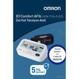 Omron X3 Comfort AFib Üst Koldan Ölçer Dijital Tansiyon Aleti (Çanta ve 4 Adet Pil Hediyeli) (m3 Comfort)