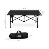 Omrs Store Neo Trail Katlanabilir Kamp Masası | Kompakt Tasarım, 120X55 4 Kişilik, Taşıma Çantası, Kolay Kurulum