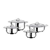 Oms 1023 Yummy Silver 8 Parça Tencere Seti