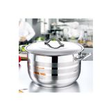 OMS 2005 - 2 Parça, 1. Sınıf Paslanmaz Çelik, İndüksiyonlu, 40x24 Cm - 27,8 Litre Derin Tencere, Gümüş