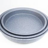 OMS 3 Parça Granit Tepsi Seti Gri 3086
