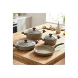 Oms 3105 7 Parça Granit Tencere Seti Granit S.beige