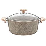 Oms 3110 2 Parça Biogranit 32x12,5 cm Sütlü Kahve Derin Tencere
