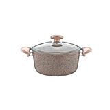Oms 3110 Collection 24X12 CM Kahverengi Granit Derin Tencere