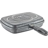 Oms 3215 Granit Gri 36 cm Çift Taraflı Tava