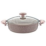 Oms 3310 Granit 26 cm Kahve Pembe Karnıyarık Tencere