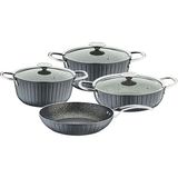 Oms 3518 Antrasit 7 Parça Colonna Granit Tencere Set