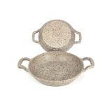 Oms 3729 Dokum Granit 2 Parca Kapaksiz Sahan Set 18-20 Cm Kumbeji