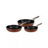 Oms 3737 3'Lü Granit Tava Seti 20-24-28 Cm Bronz